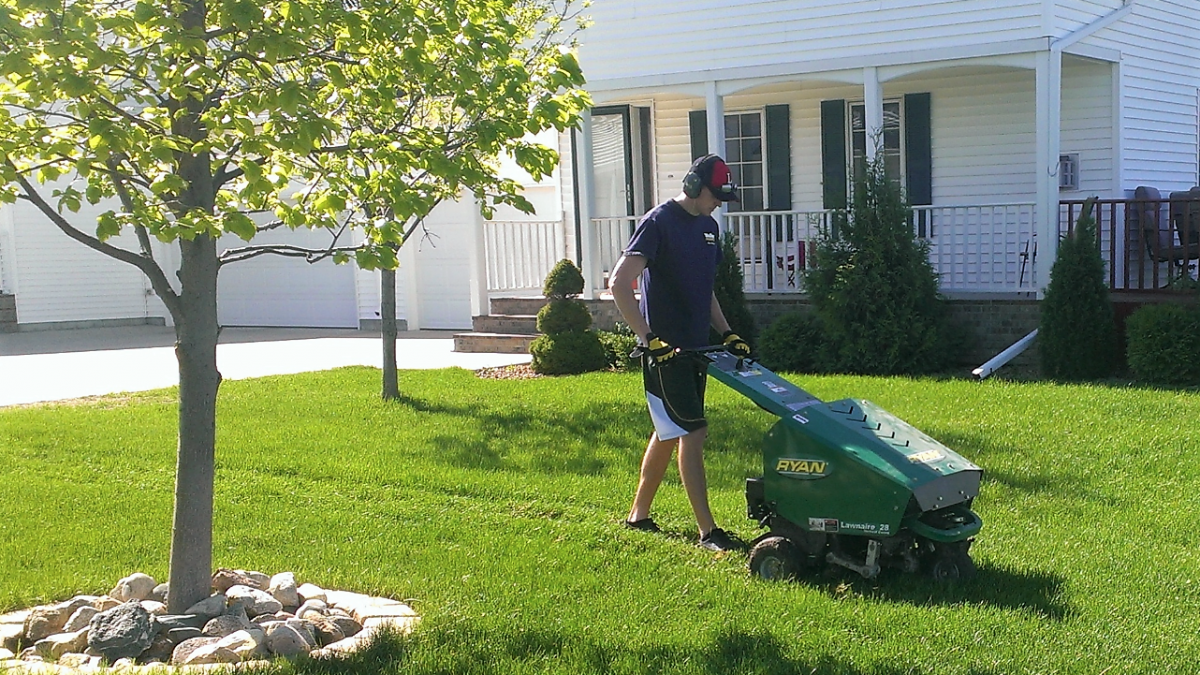 mowing your lawn