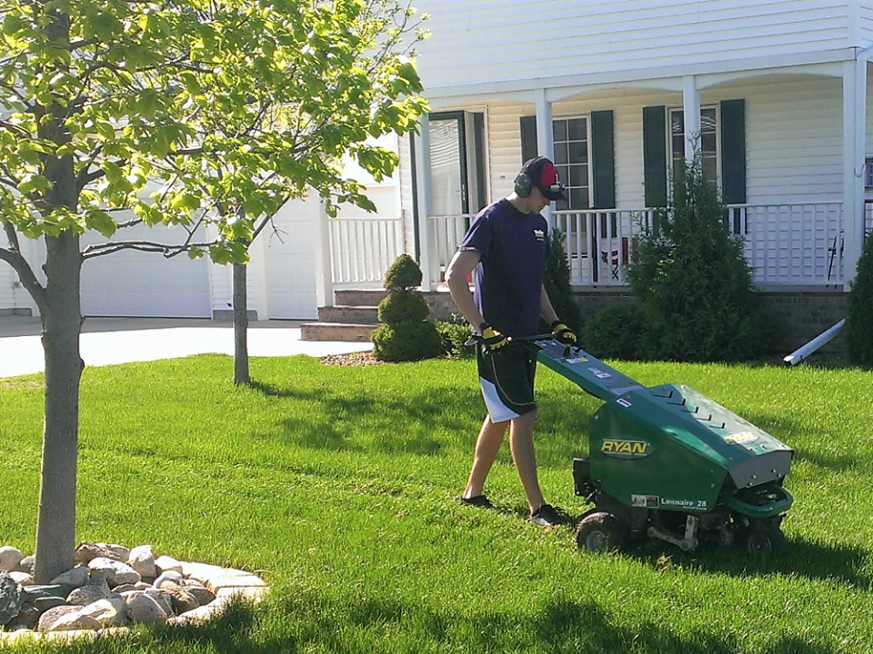 mowing your lawn