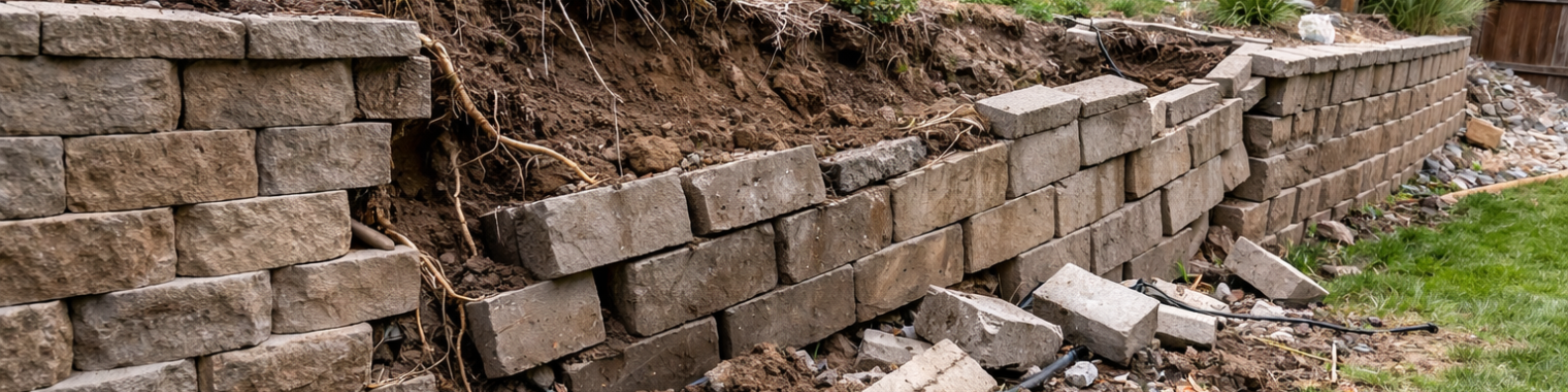 fix broken retaining wall